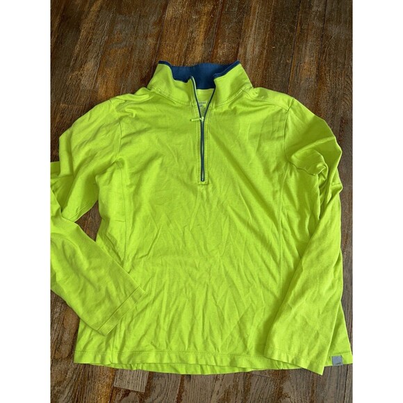 Horny Toad Womens 1/4 Zip Long Sleeve Athletic Top M Green Mock Neck - Picture 1 of 5